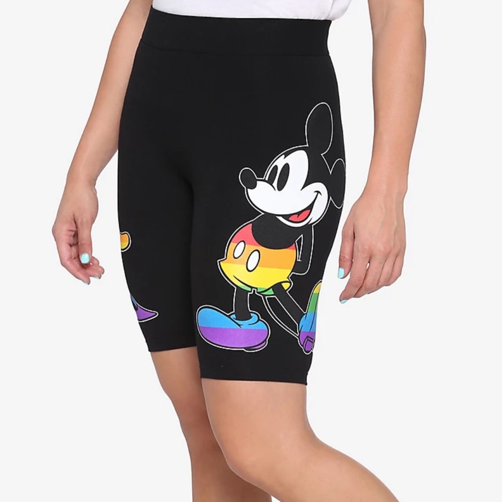 Disney pride rainbow bike shorts Mickey and Minnie